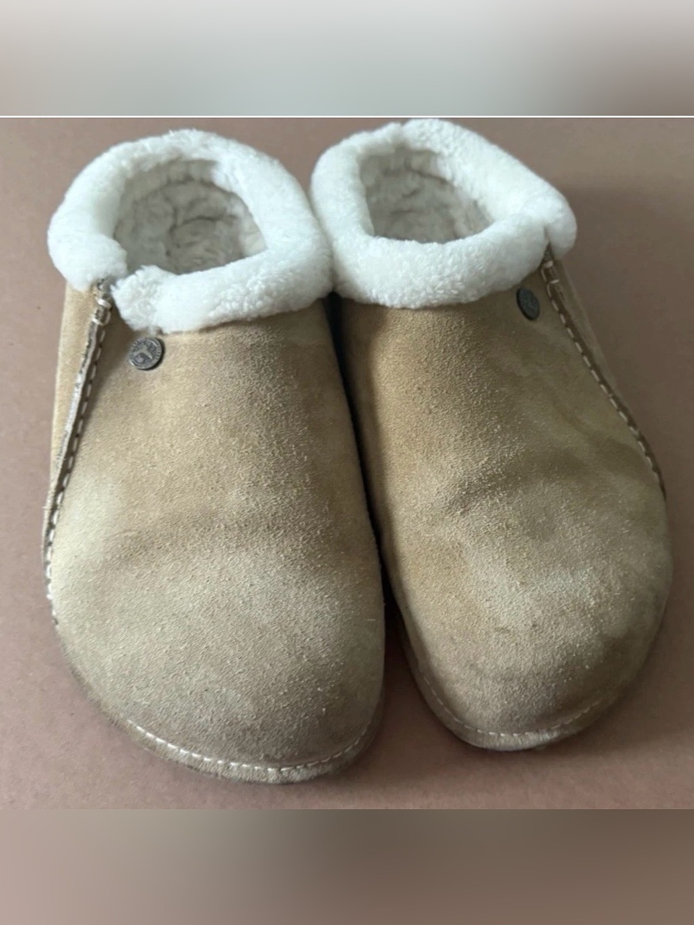 Birkenstock Zermatt Premium Clogs Slippers Shearling Size 42/ M9 /L11 Mink Suede